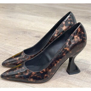 NEW KATY PERRY BLACK CARAMEL LATERR PUMPS HIGH HEELS SHOES SZ 9